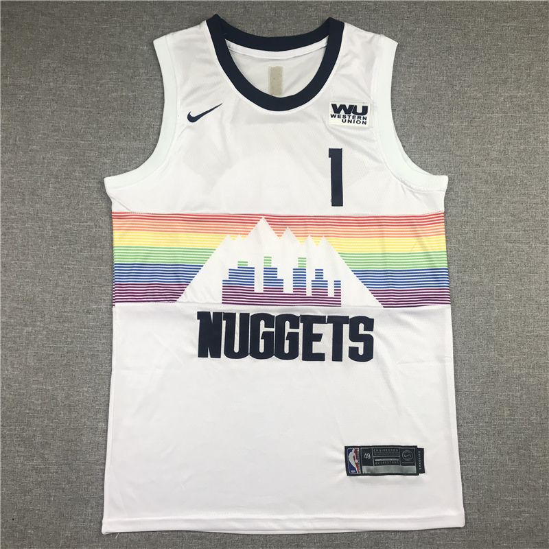Men Denver Nuggets #1 Porter jr White Game 2021 Nike NBA Jersey->houston rockets->NBA Jersey